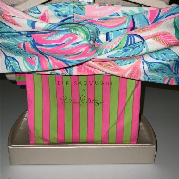LELE SADOUGHI X LILLY PULITZER TOUCAN DO IT BETTER KNOTTED HEAD WRAP